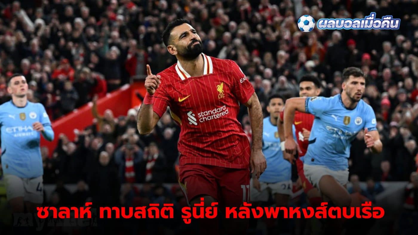 Salah ties Rooney's record after scoring and assisting in 2-0 win over Manchester City